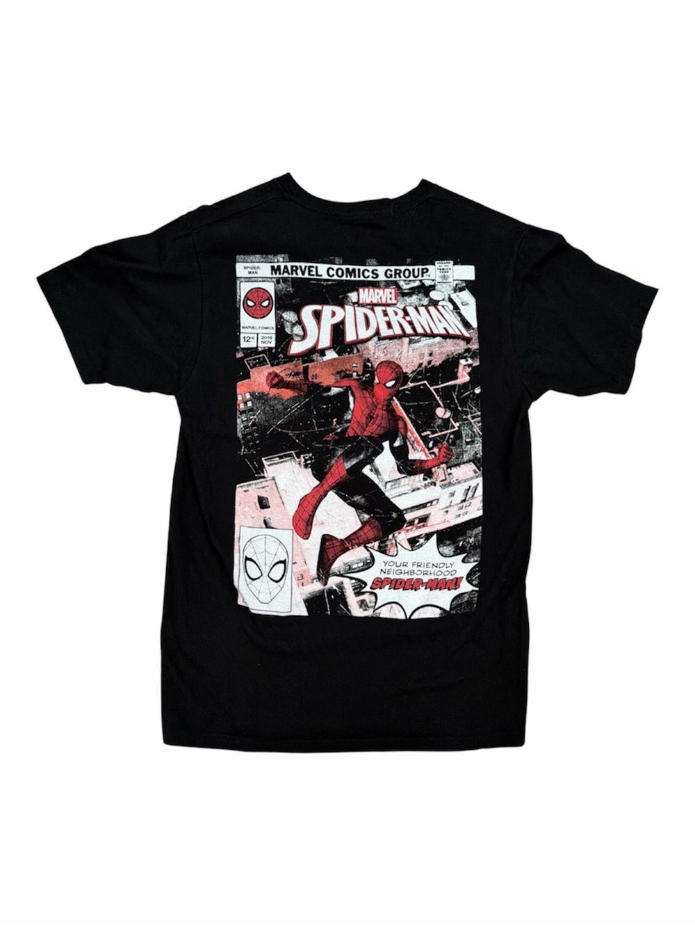 Marvel Black The Amazing Spider-Man Comic Cover Art T-Shirt  Men Size Large